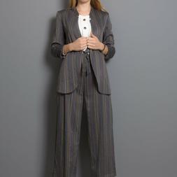 Giacca donna Blazer elegante sartoriale lunga slim fit a rig