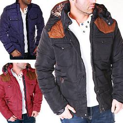 KDWN Giacca Invernale Uomo Lucido Biker Trapuntato Caldo Cer