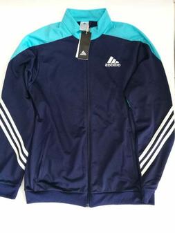 ADIDAS Giacca uomo con zip blu e turchese TAGLIA M