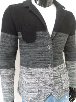 GIACCA UOMO MISTO LANA  LAVORATO A MAGLIA CARDIGAN  GIUBBINO