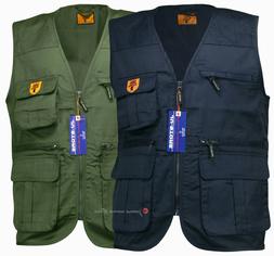 Gile uomo multitasche cotone leggero TAGLIE FORTI da M a 5XL
