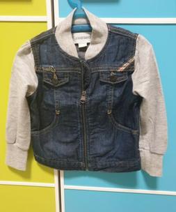 Giubbotto Giubbino Jeans DIESEL Blu denin Maniche Felpa Grig