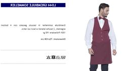 GREMBIULE PETTORINA UOMO GESSATO 4 COLORI SOMMELIER CAMERIER