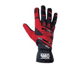 GUANTI KART TESSUTO NERO ROSSO OMP KK02743E KS 3 GLOVES ANCH