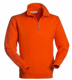 HH181 ARANCIONE L 116464 LANCELOT Felpa Mezza Zip Collo Alto