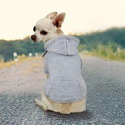 Hoodie felpa con cappuccio in cotone per cani di piccola tag