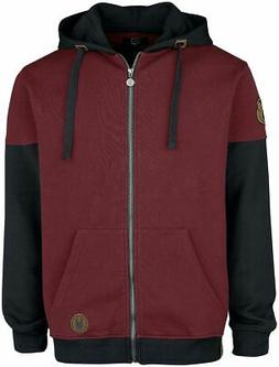 RED by EMP Hoodie in black and red with patches Uomo Felpa j