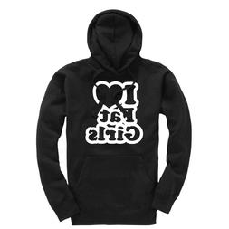 I Love Grasso Ragazze Logo Felpa con Cappuccio Top