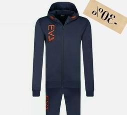 IN SALDO ARMANI EA7 TUTA UOMO  IN COTONE FELPATO 6HPV57-PJ07