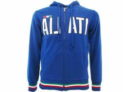 ITALIA felpa con cappuccio e zip blu royal adulto ragazzo ba