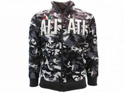ITALIA felpa zip e logo colore mimetico