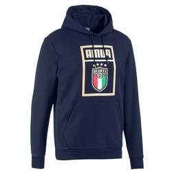 ITALIA FIGC FELPA DNA CAPPUCCIO BLU 2020-21 PUMA ITALIA HOOD