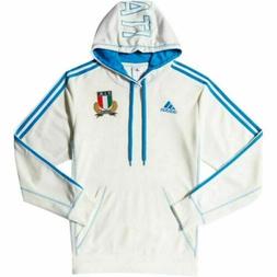 Adidas Italia Rugby Cappuccio UOMO Bianco Sei Nazioni Caldo 