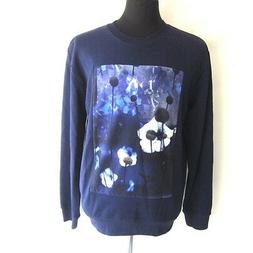 J-1213100 Nuovo Alexander McQueen Blu Navy Floreale Felpa Gi
