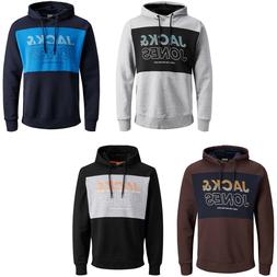 JACK & JONES Core Felpa con Cappuccio Uomo Stampa Logo Couli