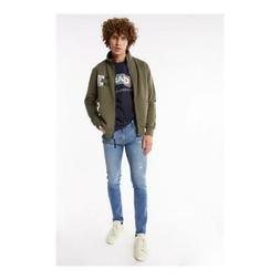 GAS JEANS FELPA CON ZIP LUSTIG UOMO VERDONE A0593_0107