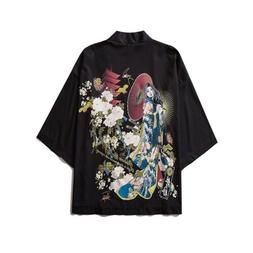 Kimono Giacca Con Donna Giapponese