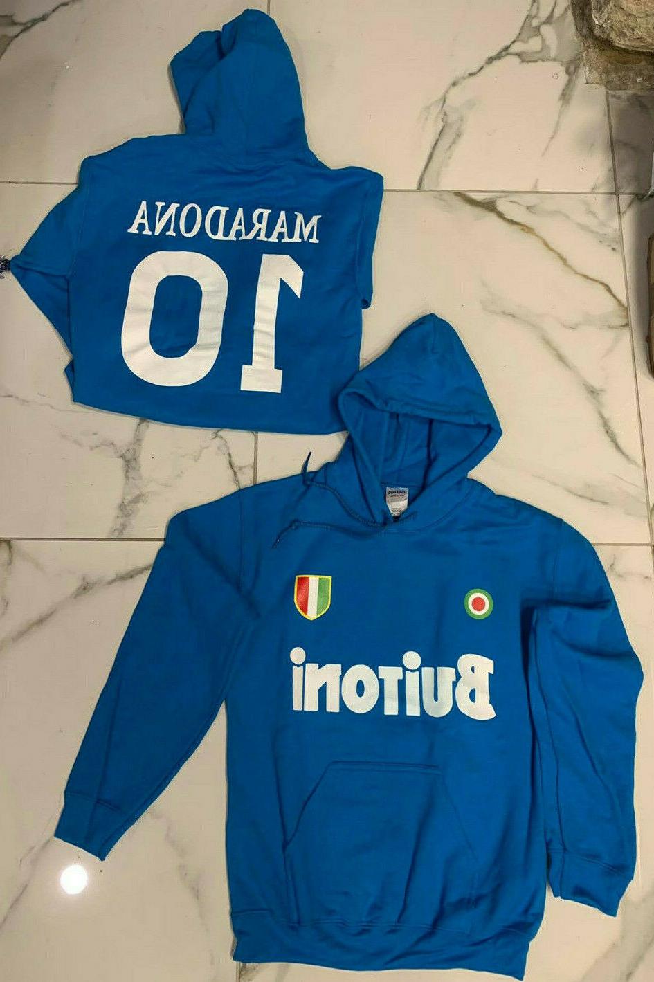 1 felpa maradona buitoni con cappuccio fan