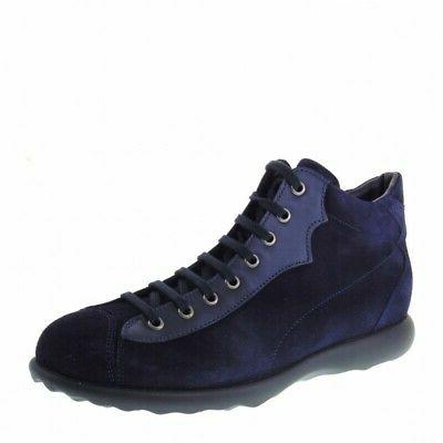 20594 sneakers uomo invernali camoscio blu in