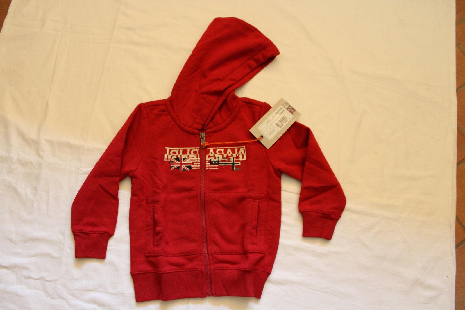abbigliamento bambino felpa rossa con cappuccio e