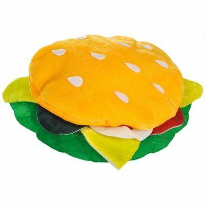 adulto unisex giallo felpa hamburger cappello patty