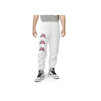 air jordan tuta uomo pantalone bianco ck6739