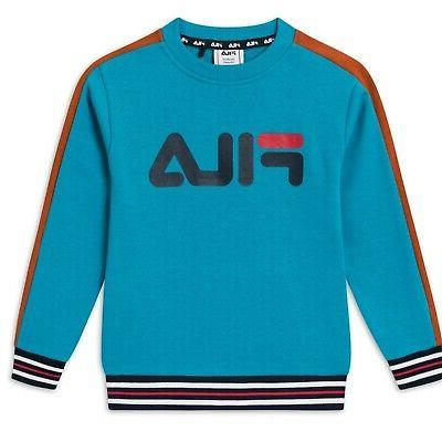 alessio felpa in cotone azzurro da bambino