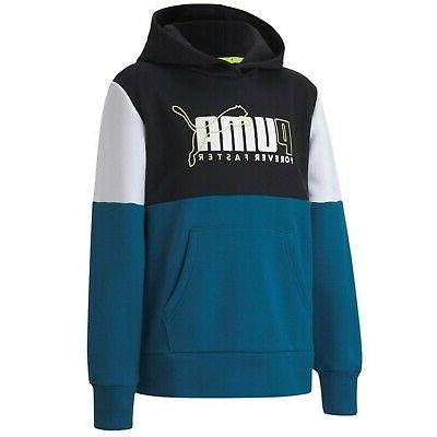 alpha felpa in cotone azzurra nera da
