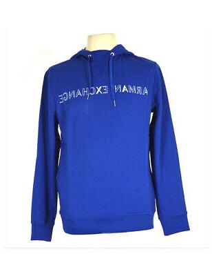 armani exchange felpa uomo blu elettrico azzurro