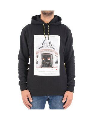 armani exchange felpa uomo nera con cappuccio
