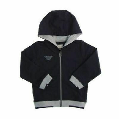 armani felpa blu bambino ragazzo con cappuccio