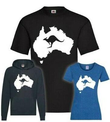 australia con canguro t shirt pullover felpa