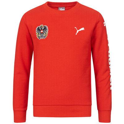 austria puma bambini crew fan sport allenamento