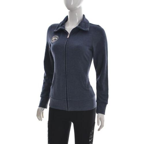 autentico sports maglione donna cerniera intera tasca