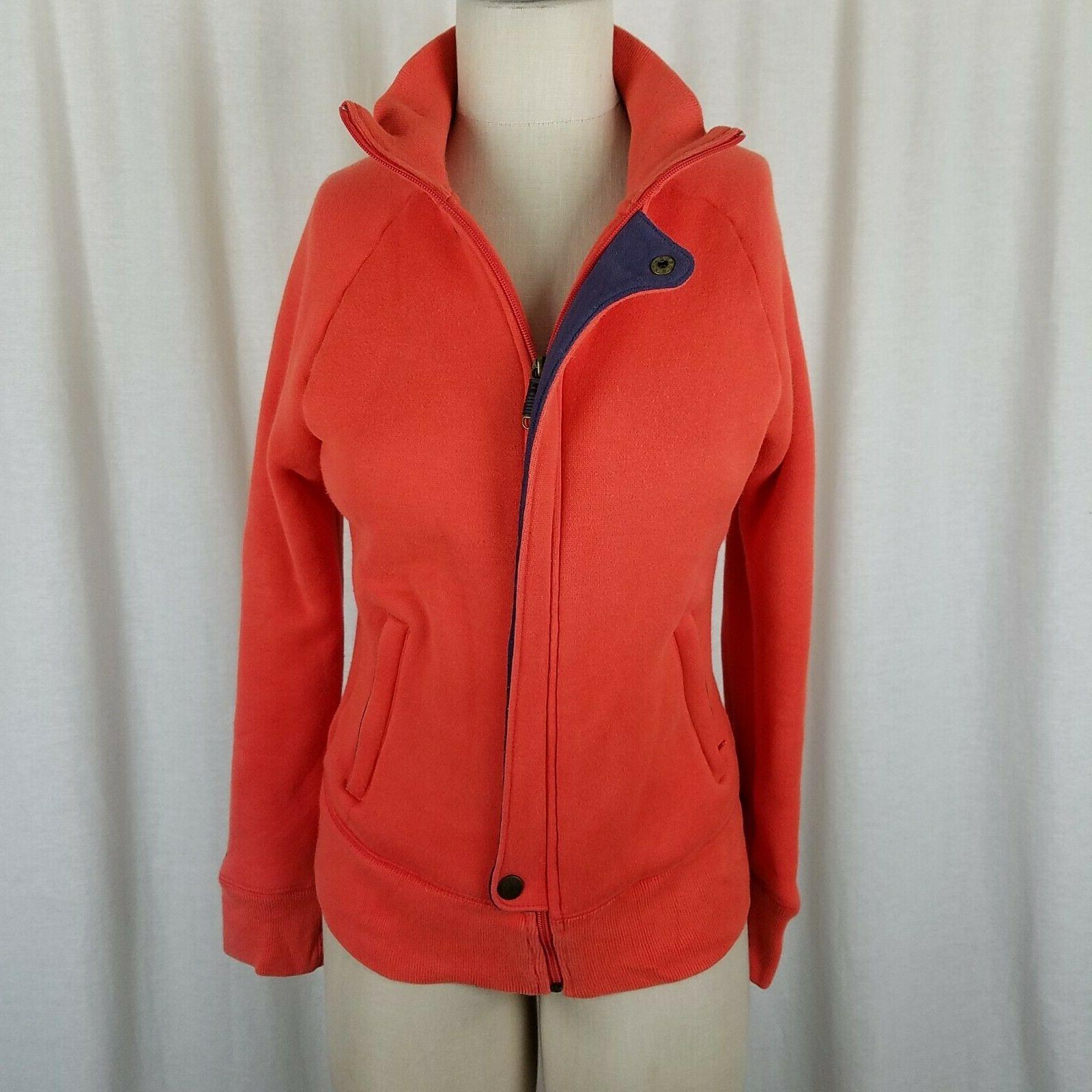 b da arancione imbuto collo zip maglione