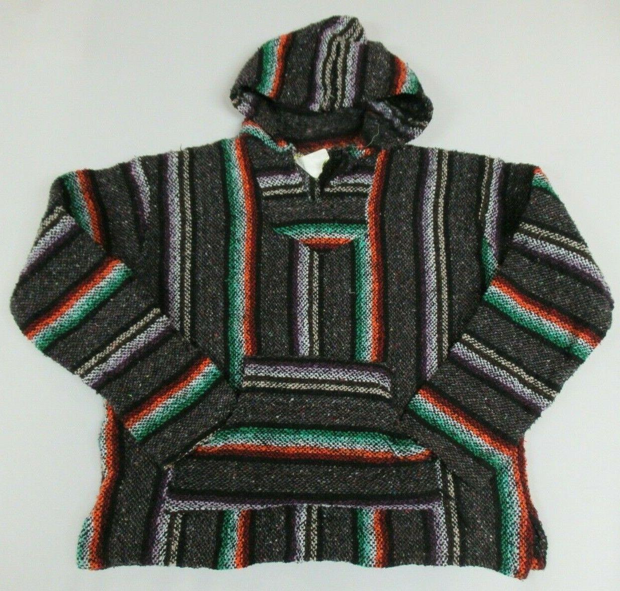 baja felpa poncho messicano pullover giacca ragazzi