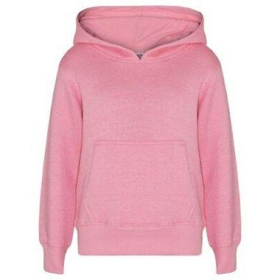 bambine ragazzi felpa top tinta unita rosa