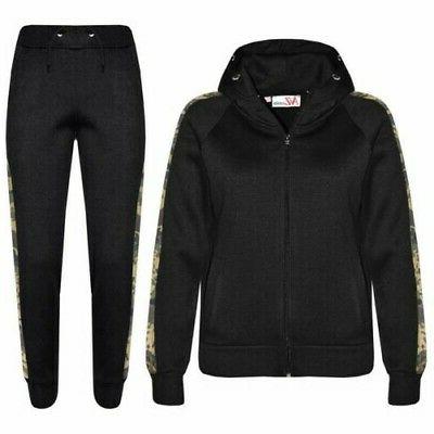 bambine ragazzi tuta da jogging nero tuta