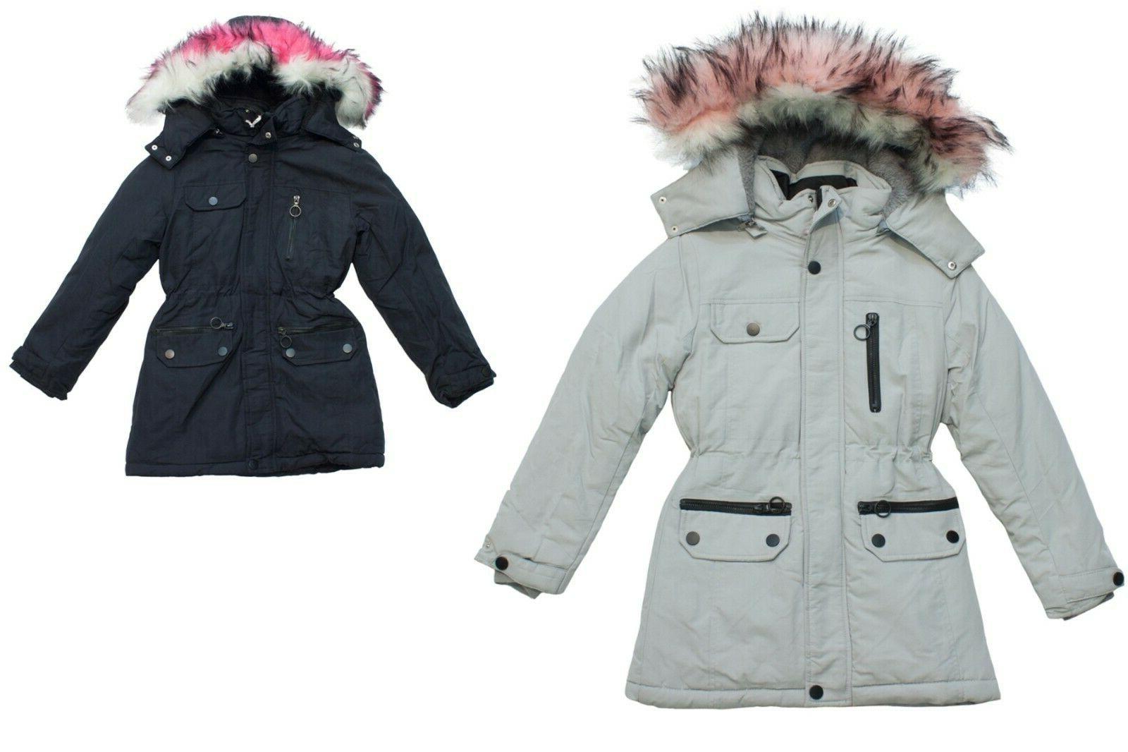 bambini giacca con cappuccio parka collo di