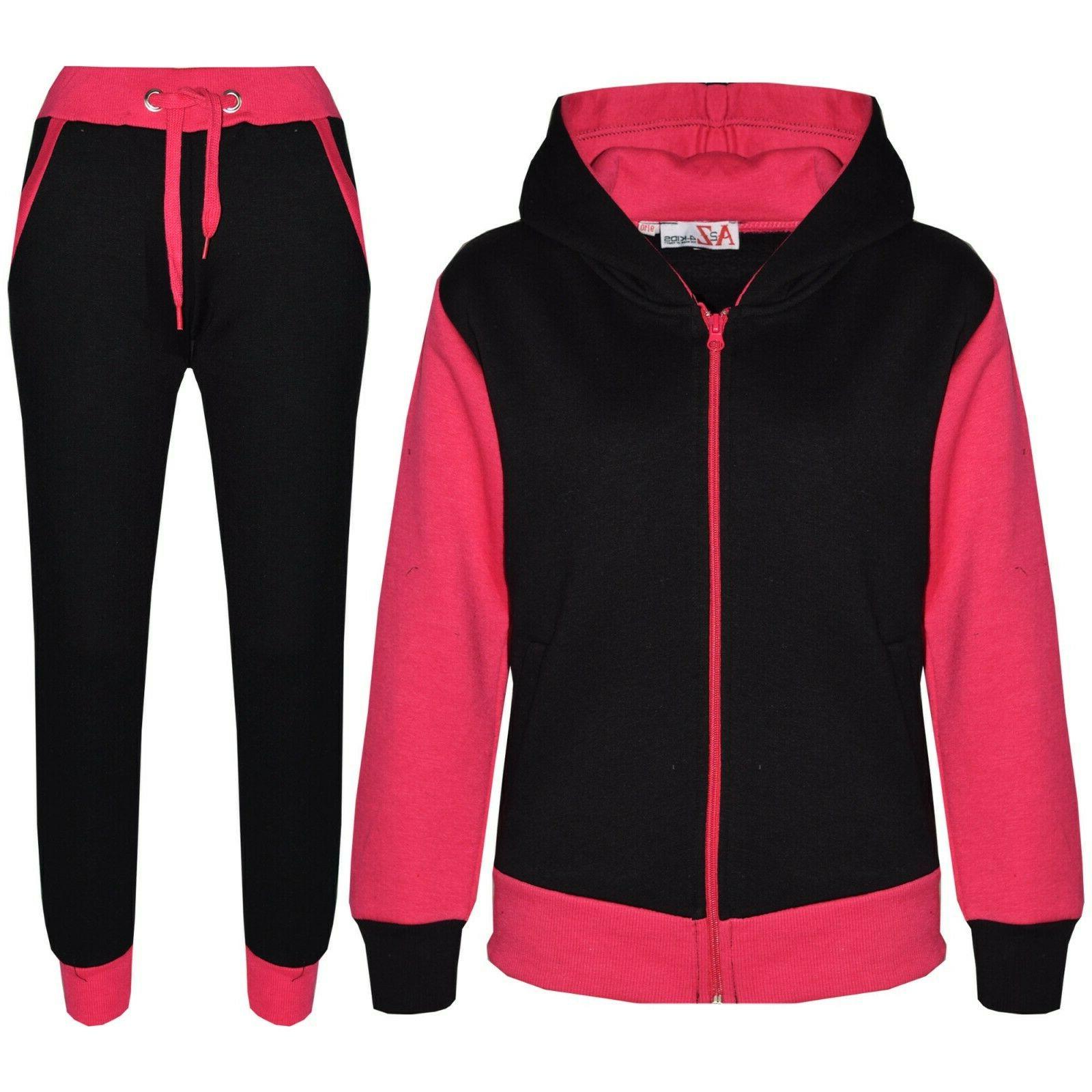 bambini ragazzi rosa tuta in pile felpa