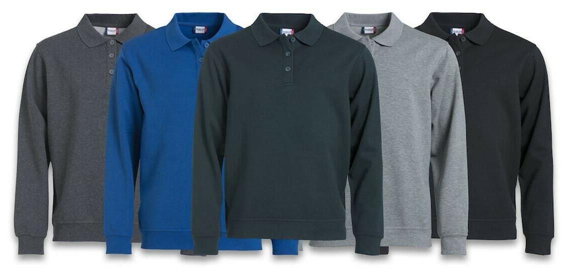 basic polo sweater felpa con colletto polo