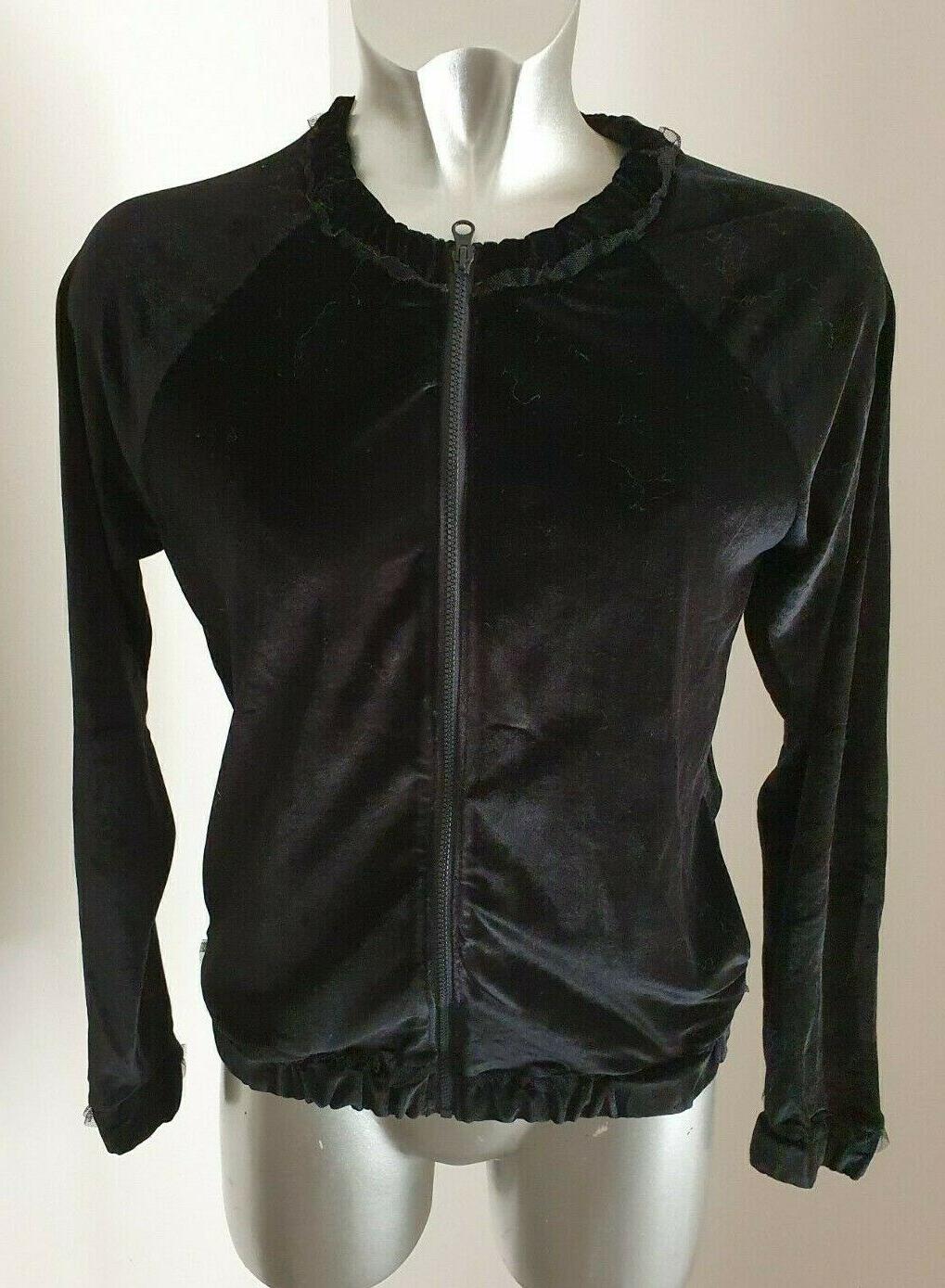benetton felpa con zip bimba in velluto