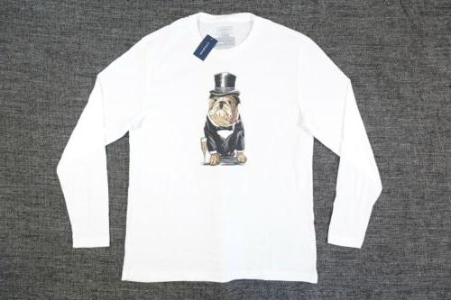 bianco grande cane bulldog cilindro divertente humor
