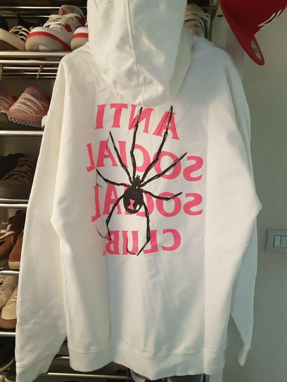bitter hoodie white hot pink l new