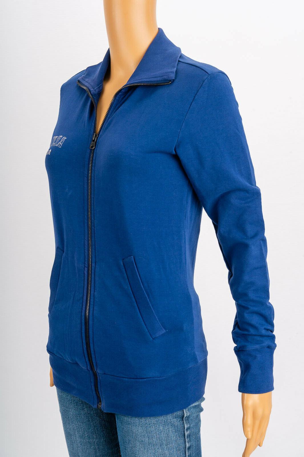blu felpa con cerniera maglione medio deluxe