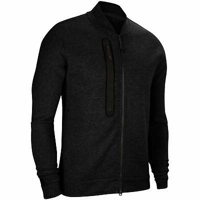 bomber da uomo tech fleece nero taglia