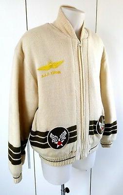 Bomber Maglia AVIREX USA  in LANA Vintage Anni 80 