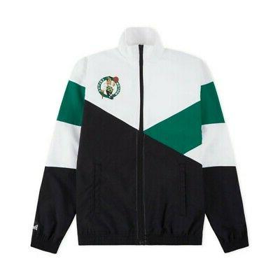 boston celtics track jacket colour block retro