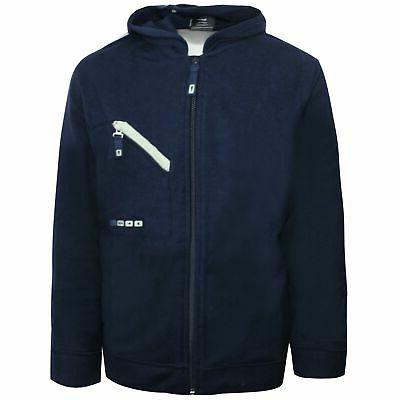 boys zip up hoodie training jumper sports