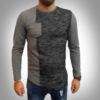 cardigan uomo maglia maglione taschino collo felpa